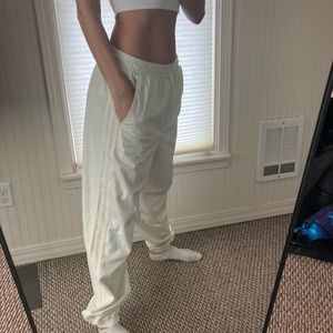 Adidas jogger pants corduroy velvet white cream ivory small xs